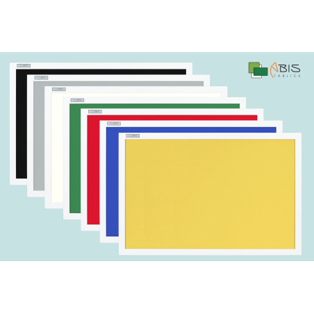 Tablice tekstylne  w ramie białej żółta 