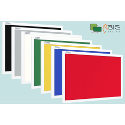 Tablice tekstylne w ramie białej czerwona UKOS