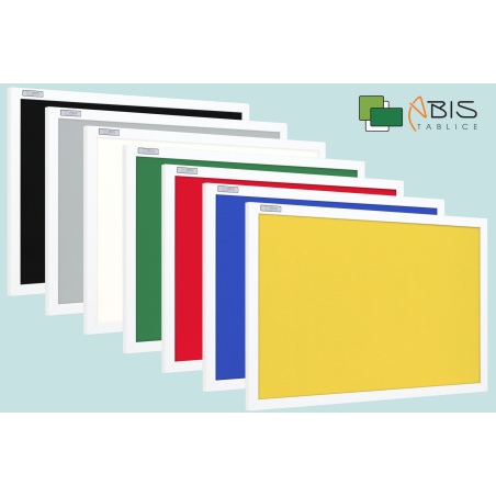 Tablice tekstylne w ramie białej żółta UKOS