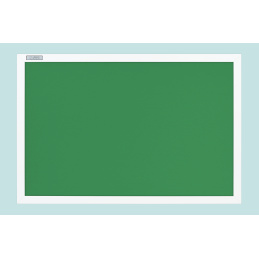 Tablica tekstylna zielona w ramie MDF białej