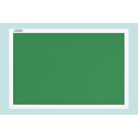 Tablica tekstylna zielona w ramie MDF białej