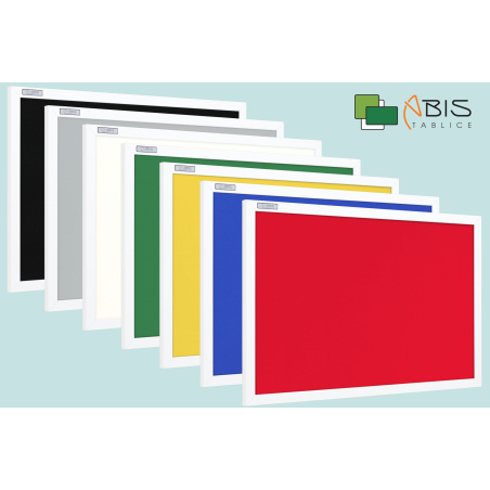 Tablice tekstylne w ramie białej czerwona UKOS