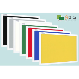 Tablice tekstylne w ramie białej żółta UKOS