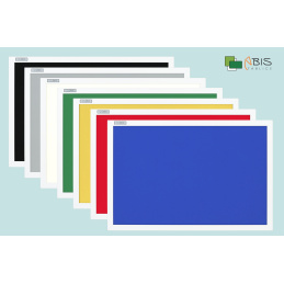 Tablice tekstylne  w ramie białej niebieska 