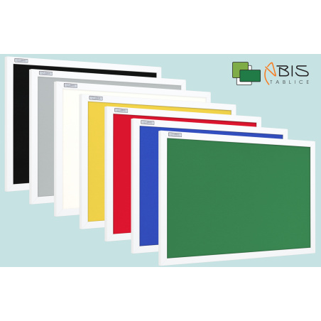 Tablice tekstylne w ramie białej zielona UKOS