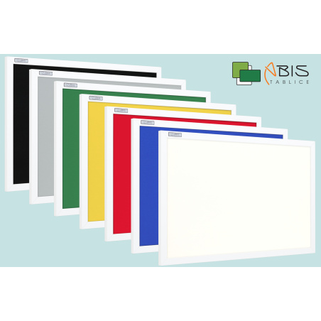 Tablice tekstylne w ramie białej biała UKOS