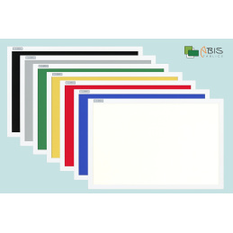 Tablice tekstylne  w ramie białej biała