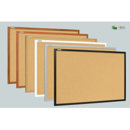 16. Tablice korkowe rama MDF czarny ukos montaż