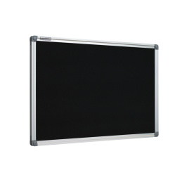 Tablica tekstylna czarna w ramie aluminiowej - ukos