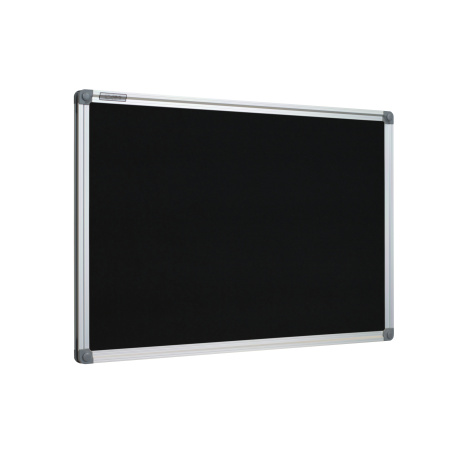Tablica tekstylna czarna w ramie aluminiowej - ukos