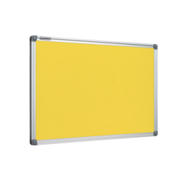 Tablica tekstylna żółta w ramie aluminiowej - ukos