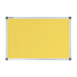 Tablica tekstylna żółta w ramie aluminiowej