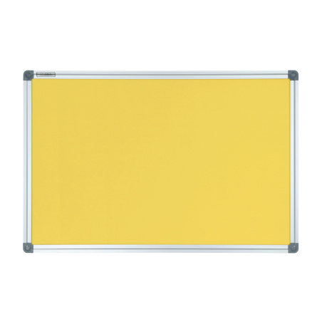 Tablica tekstylna żółta w ramie aluminiowej