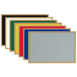 Tablica 120x70 tekstylna w ramie MDF dąb naturalny
