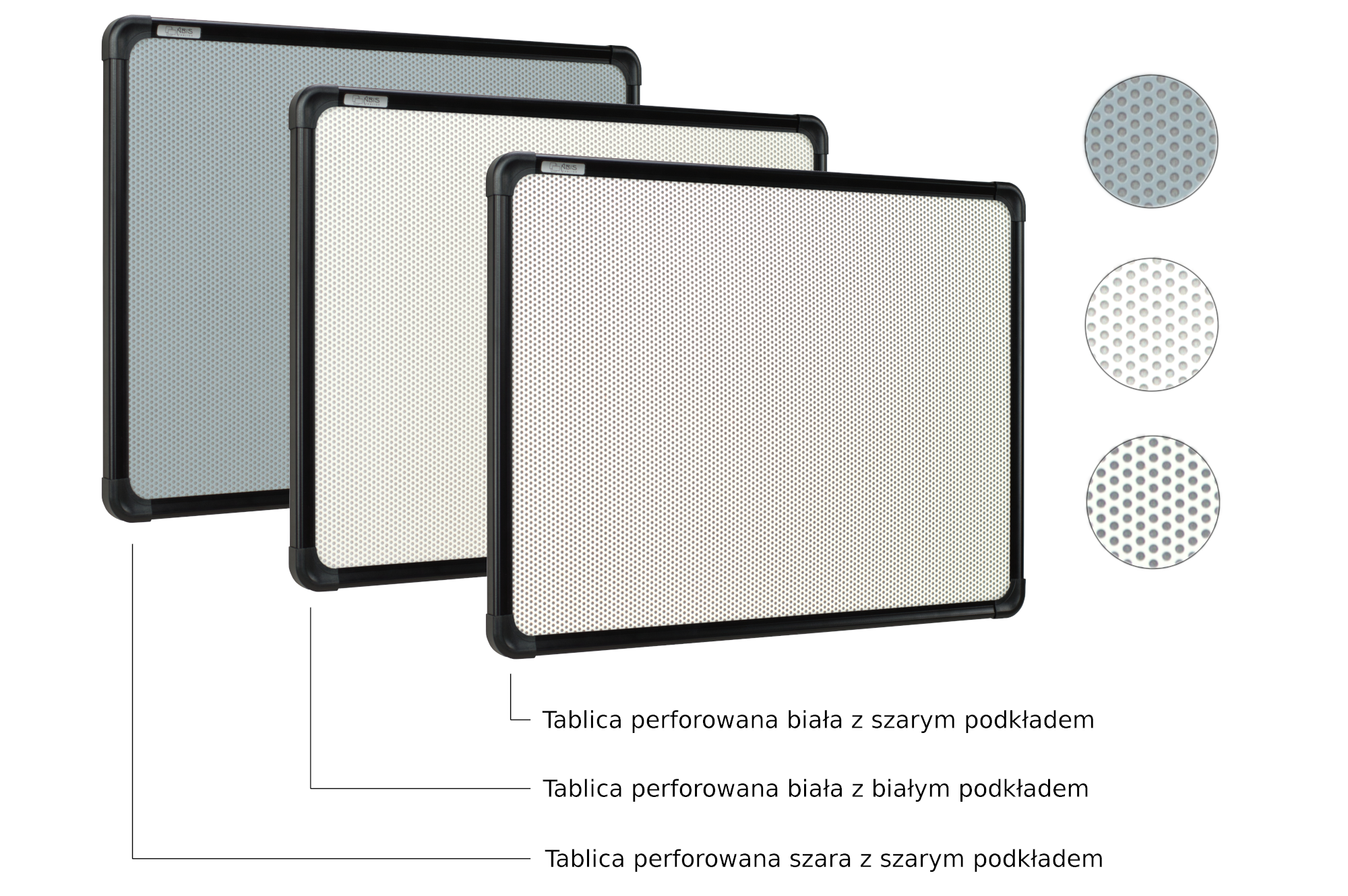 Tablice magnetyczne perforowane w ramie aluminiowej czarnej
